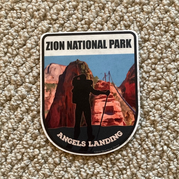 Zion National Park Sticker Large Utah Angel’s Landing Graphic Parks Project - Picture 1 of 3